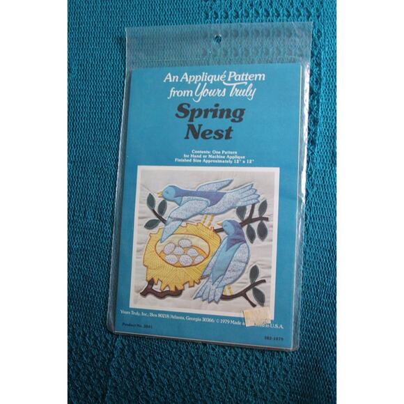 Quilt Appliqué pattern birds in nest - Picture 1 of 3